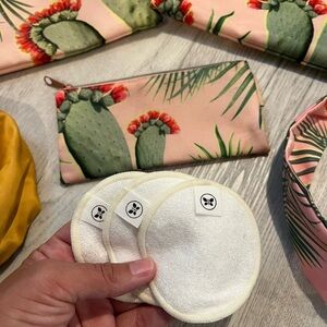 The Honest Company Pink and Green Cactus Accessory Set